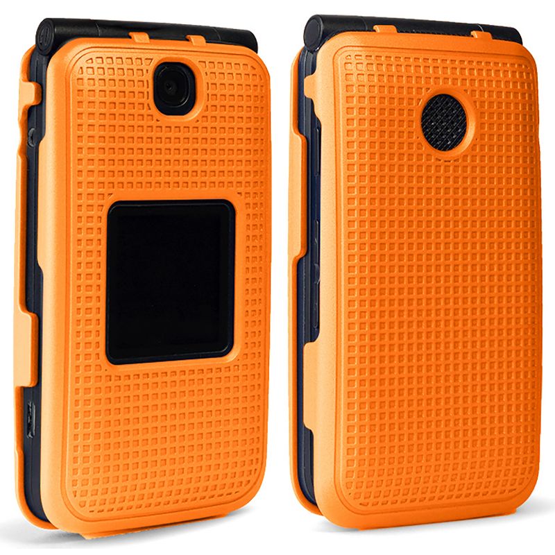 Nakedcellphone Case for Alcatel Go Flip V Flip Phone (2019) - Hard Shell Cover with Grid Texture, 1 of 9
