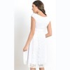 Hello Miz Women's Floral Lace Maternity Dress with Ribbon - 3 of 4