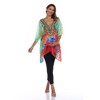 Maternity Plus Size Short Caftan with Tie-up Neckline - White Mark - 4 of 4