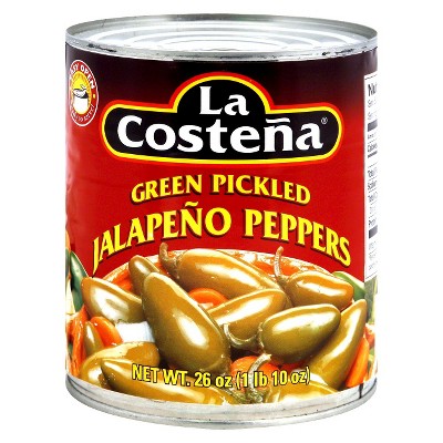 La Costena Green Pickled Jalapeno Peppers - 26oz