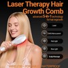 Laser Therapy Hair Growth Comb - EMS Scalp Massager with Red Light & Vibration - Red Light Therapy for Hair Loss Women & Men - IPX6 Waterproof - White - 2 of 4