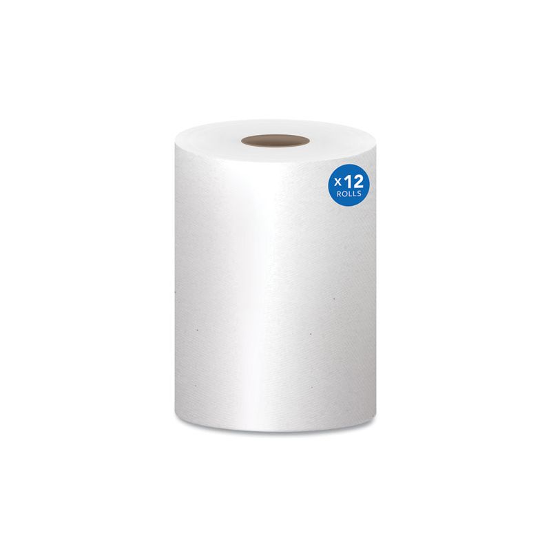 Scott Essential Hard Roll Towels for Business, Absorbency Pockets, 1-Ply, 8" x 400 ft, 1.5" Core, White, 12 Rolls/Carton, 1 of 8