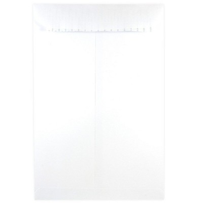 JAM Paper 12 x 15.5 Open End Catalog Envelopes with Peel and Seal Closure White 356828784
