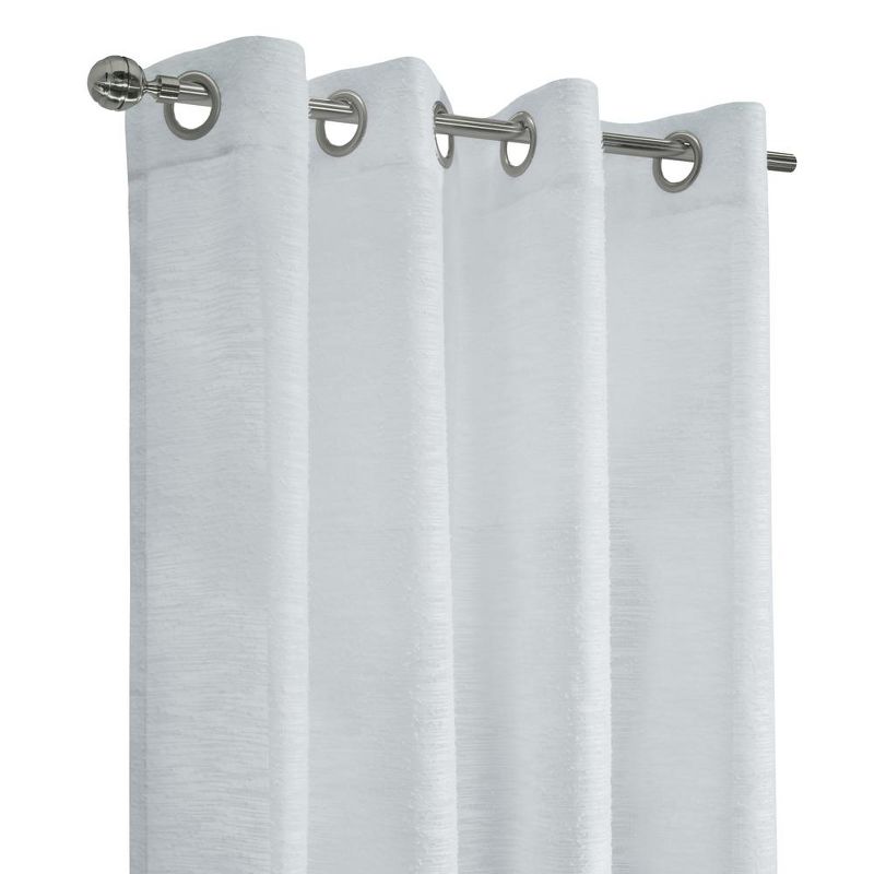 Habitat Boucle Sheer Premium Stylish and Functional Grommet Curtain Panel White, 4 of 7