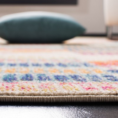 Ivory Multicolor Abstract Distressed 8' x 10' Area Rug