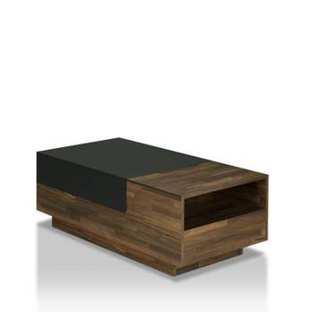 Croston Coffee Table with Sliding Top Storage Light Hickory - miBasics