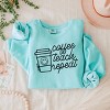 Simply Sage Market S.W.Smiley Coffee Teach Repeat Lightweight Garment Dyed Sweatshirt - 3 of 4