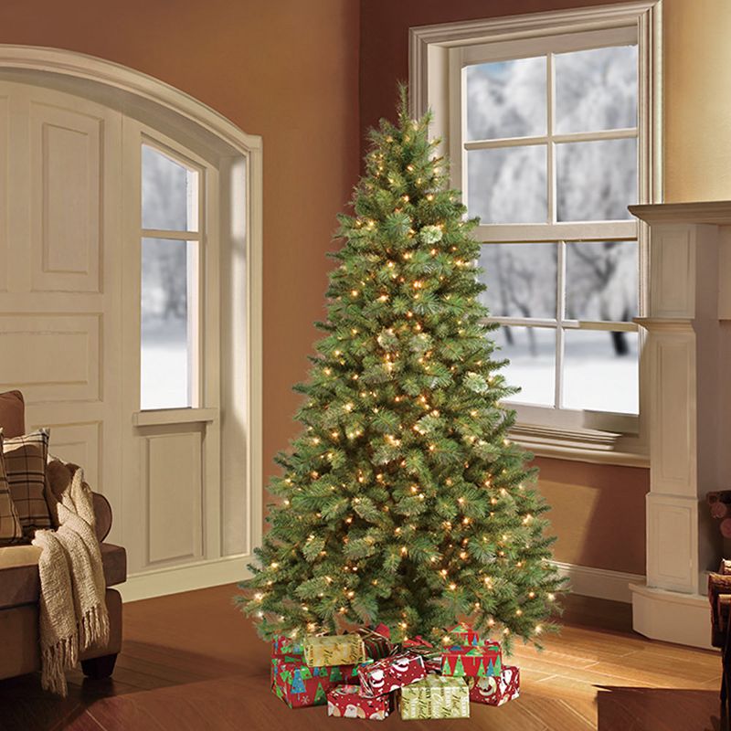7.5ft Pre-lit Artificial Christmas Tree Full Toronto Pine, 2 of 5