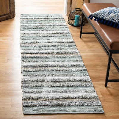 Coastal Charm Grey Cotton Flat-Woven 2'3" X 8' Runner