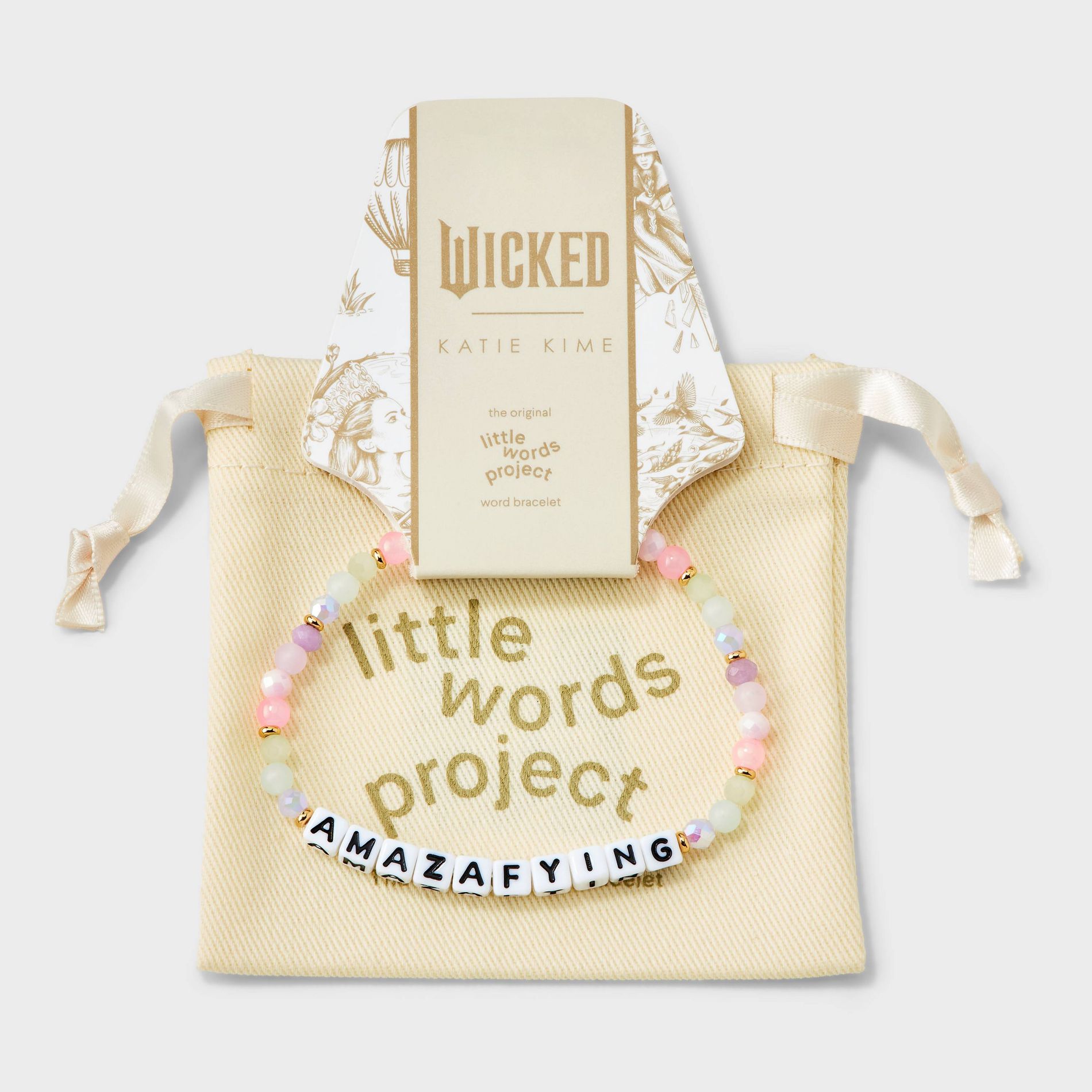 Little Words Project x Wicked "Amazafying" Beaded Bracelet - Pink/Purple/Pearl