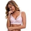 Allegra K Women's Breathable Underwired Lace Fixed Adjustable Straps Push-up 3/4 Cup Bralettes - 4 of 4