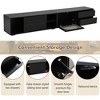 Lyngins LED TV Stand with Fluted Glass Door,Entertainment Center for TVs up to 100",TV Media Console Table with Ample Storage for Living Room - 3 of 4