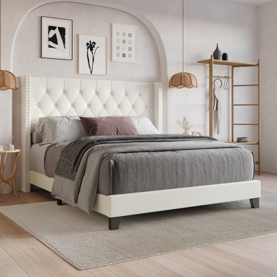 Home Design Homer Tufted Upholstered Panel Bed