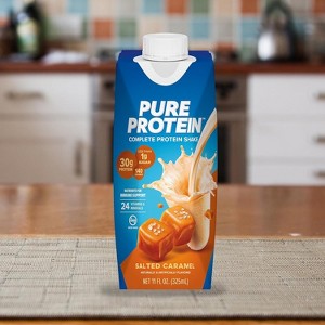 Pure Protein Shake, Salted Caramel - 11 Fl Oz (Pack of 12) - 1 of 4