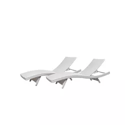 Manchester 2pk Outdoor Adjustable Wicker Chaise Lounges - Abbyson Living