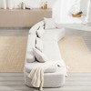 139"W 4-Seater Sectional Sofa Sleeper Sofa Bed with ARC Armrests, Double Backrests and Pillows, No Assembly Required-ModernLuxe - 4 of 4