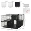 Pet Playpen with Door Storage Shelf for Kittens Chinchillas and Pet Minks - 3 of 4