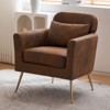 KTMBDW Accent Chair with Ottoman, Modern Chair and Footrest, Upholstered Living Room Chairs and Ottoman Set,Reading Chair for Bedroom,Side Comfy Chair - 2 of 4