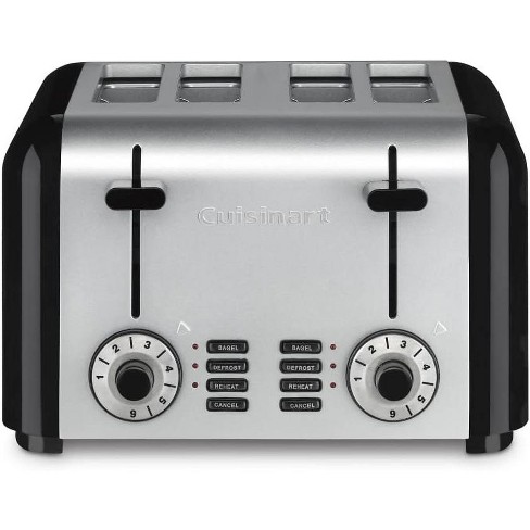 Cuisinart Cpt-340p1 4 Slice Toast & Bagels Compact Toaster Stainless  Steel/black- Certified Refurbished : Target