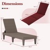 Costway Patio Lounge Chair Recliner Chair with 3-Position Adjustable Backrest & Cushion Blue/Gray/Orange/Red/White - 3 of 3