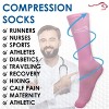Bison Life Over The Calf Graduated Compression Socks for Women & Men, Anti-fatigue (15-20 mm/Hg),  5 Pairs - 4 of 4