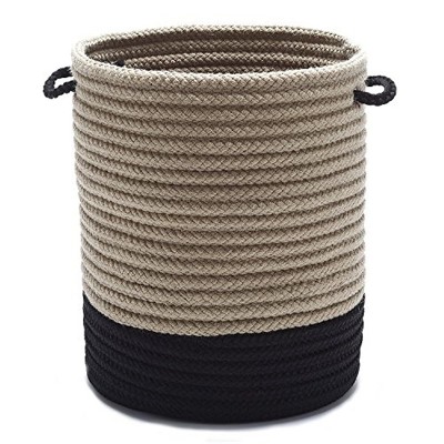 Colonial Mills Marina Basket - Black 12"x12"x12" 100% Polypropylene Round