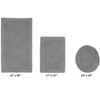 Edge Bath Rug 100% Premium Cotton Ultra-Soft Water Absorbent Tufted Solid Reversible 3 Piece Bathroom Rug Set for Machine Washable Bathmat - 2 of 4