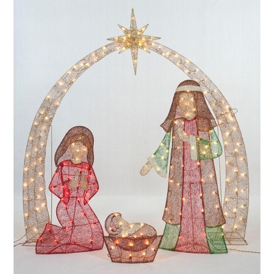 Everstar 66" Set Of 4 Nativity Set Sculpture, Gold