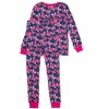 RuffleButts Girls Viscose from Bamboo Ruffle Long Sleeve Pajama Set - 2 of 4
