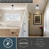 VAXCEL Dalton 1-Light 8 in. Wide Matte Black Transitional Cone Flush Mount Lighting Fixture, Clear Ribbed Glass Shade - 3 of 4