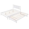 PAGED Twin Size Daybed Modern Pine Bed Frame with 2 Storage Drawers and Bedside Guardrail for Bedroom and Living Room - 4 of 4