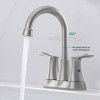 Brushed Nickel Bathroom Faucet, Centerset Basin Faucet with Handle, Pop-up Drain, and Supply Lines - Model 11 - 2 of 4