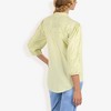 Anna-Kaci Women's 3/4 Sleeve Button Down Shirt With Embroidered Eyelet Details And V-Neck Collar- Large, Green - 3 of 4