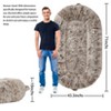 Human Dog Bed 71" Giant Bean Bag Bed Faux Fur Plush Dog Bed Washable Dog Bed for Humans with Handle, Removal Cover, Orthopedic Dog Beds - 2 of 4