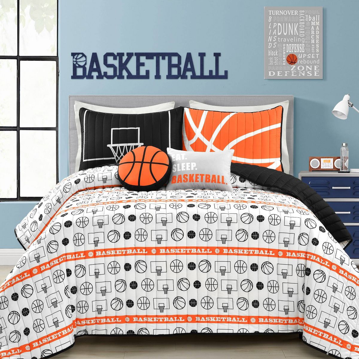 Kids' Basketball Game Quilt Set Black - Lush Décor - thumbnail 10