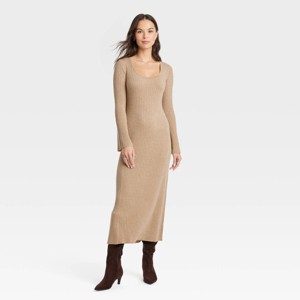 Women's Long Sleeve Maxi Sweater Dress - A New Day™ - 1 of 3