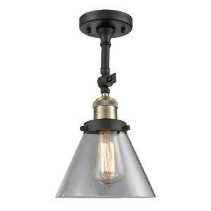 Cone - 1 Light Semi-Flush Mount In Industrial Style-14.5 Inches Tall and 7.75 Inches Wide - 1 of 1