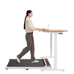 SEVOBAL Walking Pad Running 1HP Cushioned Belt 6° Incline Portable Treadmill Spacious Surface Under Desk Home Gym Office, Pink, 49.2"*20.5"*4.92" - 1 of 4