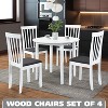 Kings Brand Furniture - Set of 4 Wood Dining Chairs - Upholstered Modern Dining Room Kitchen Armless Side Chair - 4 of 4