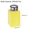 Unique Bargains Plastic Makeup Remover Nail Polish Push Down Alcohol Dispenser Bottles 3 Pcs 6.7oz Yellow - 2 of 4
