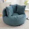 Lazy Bean Bag Sofa with 3 Pillows, Oversized High Back Lounge Chair for Adults & Kids, Corduroy Floor Couch for Gaming, Reading & Bedroom - 4 of 4