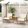 Tangkula 3 PCS Patio Chair Set Wicker Chair & Side Table Set w/ Tempered Glass Tabletop - 4 of 4
