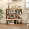 Costway 3-Shelf Concave/Convex Bookshelf Room Organizer with Anti-Toppling Device Freestanding - image 2 of 4