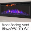 Wall-Mounted Electric Fireplace - 60-Inch Fireplace with 3-Color LED Flames, 10 Ember Options, Adjustable Brightness, and Remote by Northwest (Black) - image 4 of 4