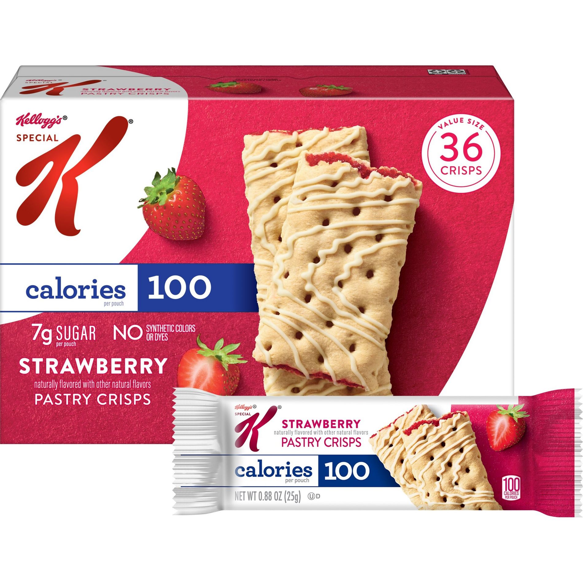 Kellogg's Special K Pastry Crisps Strawberry - 15.84oz/36ct