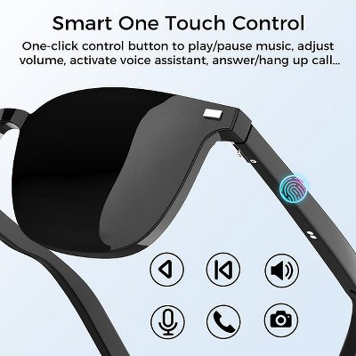 Sungale Smart Glasses: Bluetooth, W/Multi-Lens (Polarized/Yellow/Blue Light Filter), Mic, Open-Ear Stereo, IP65, 5-Hr Battery ' Music listening/Calls - image 3