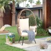 Sunsitt Steel Wicker Outdoor/Indoor Egg Chair - 3 of 4