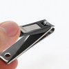 Unique Bargains Foldable Small Black Cover Nail Clippers Black Silver Tone 1 Pc - 2 of 4