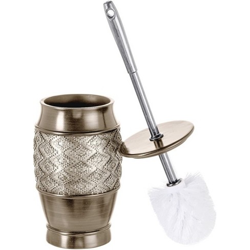 Brushed Nickel 6 Piece Toilet Brush Bathroom Accessories Set – Creative  Scents