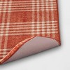 1'8"x2'10" Plaid Chenille Scatter Accent Rug Orange - Threshold™: Indoor Flat Pile, Machine Washable, Woven Polyester - 4 of 4